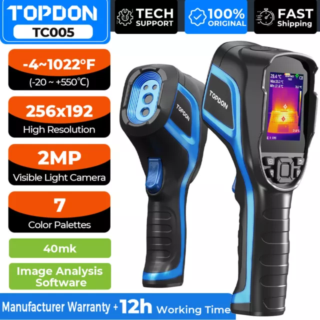 2024 TOPDON Handheld Infrared Thermal Imaging Camera Quick Solution Thermometer