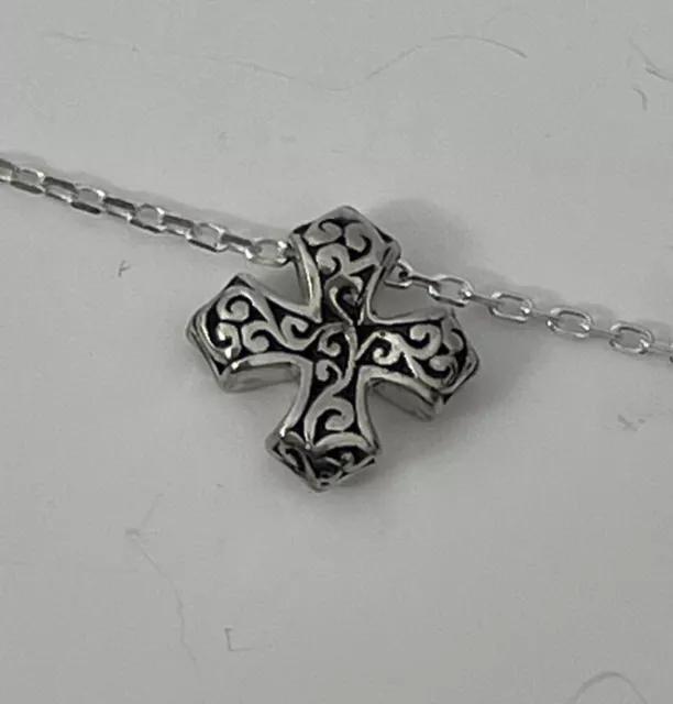 Lois Hill Sterling Silver Maltese Cross Pendant Necklace original retail $95