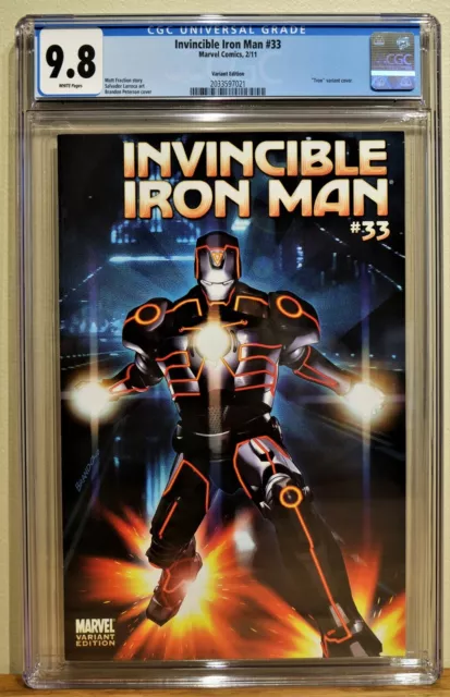 Invincible Iron Man #33 Cgc 9.8 - White *Tron Variant Cover* Highest Graded Copy