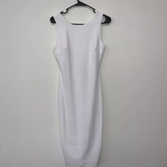 LULUS Size Medium So Stunning Ivory Backless Midi Dress Sleeveless W/ Lining