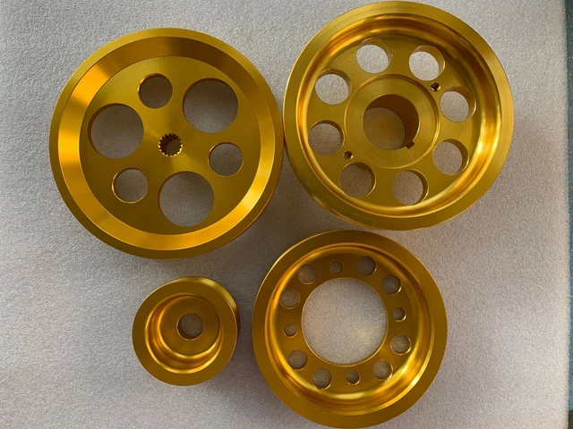 Lightweight pulley for Toyota Supra 2JZ 2JZGE 2JZGTE 1JZ 1JZGTE GS300 Gold 4PCS
