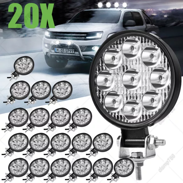 20X 27W LED Arbeitsscheinwerfer Nahfeld 12V 24V Rückfahrscheinwerfer SUV Bagger