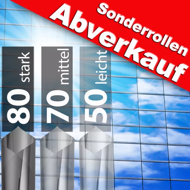 15,90€/m² Sonnenschutz Spiegelfolie Reflek Sonderrollen 29cm breit Fensterfolie