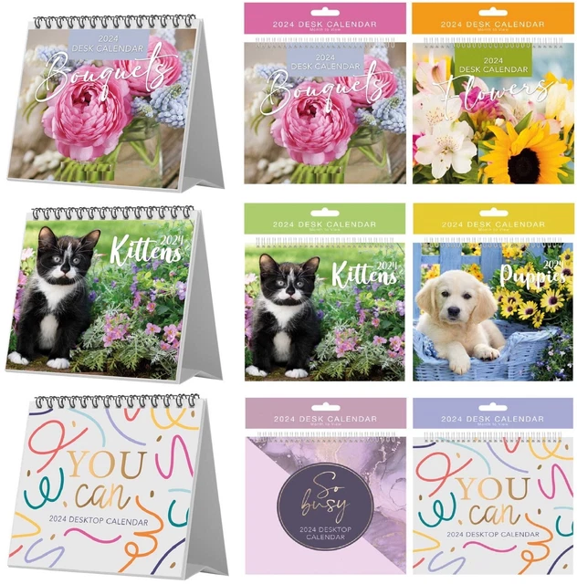 DESK CALENDAR 2024 Table Calendar Monthly Calendar Small Desk Calendar