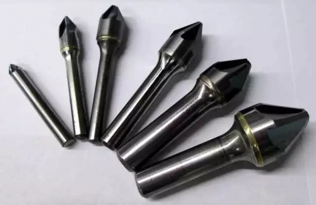 Made in USA 1/4, 3/8,1/2,5/8, 3/4, 1" x 90 Deg. 6 FL Carbide Countersink Set