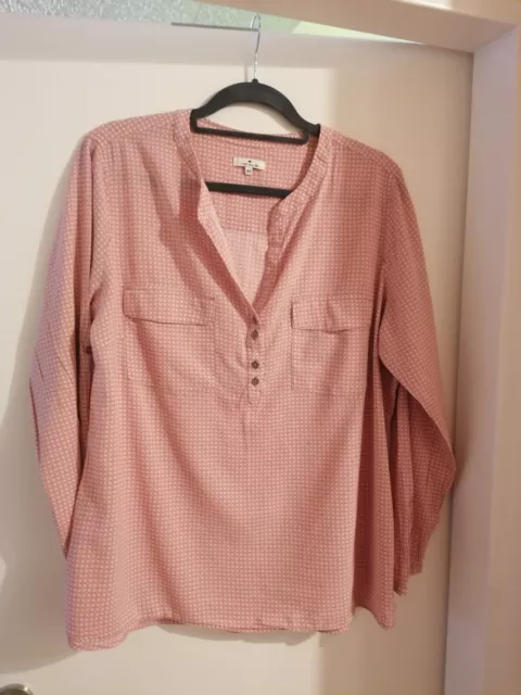 Tom Tailor Shirt Bluse Blusenshirt Rosaweiß Damen Langarm bis Gr 44