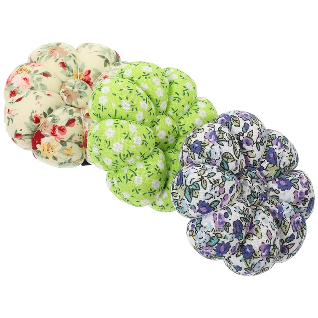 3 Pcs Dressmaker Pin Cushion Sewing Pin Base Wrist Pin Bag Wrist Rest Flowers