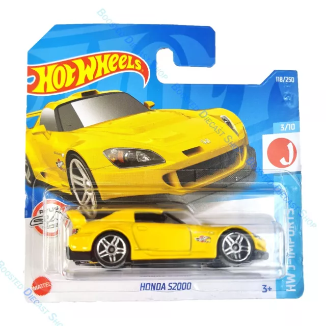 Hot Wheels JDM Honda S2000 gelb Druckguss Modell Auto Spielzeug Mainline Boxed Versand
