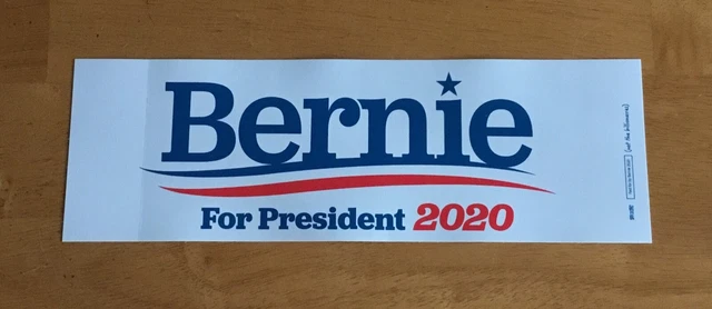 Bernie Sanders Senator Official 2020 President Campaign Bumper Sticker White