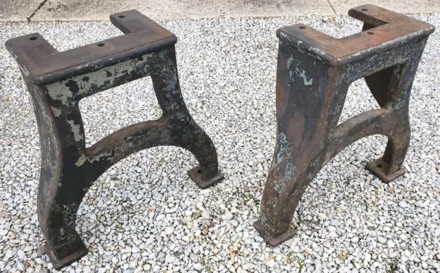 Antique Cast Iron Table Legs/Base from Salvaged Machine Lathe Antique Cast Iron Table Legs/Base from Salvaged Machine Lathe