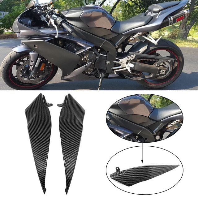 CARBON FIBER GAS Tank Side Trim Cover Guard Fairing For YTR YZF R1 2007