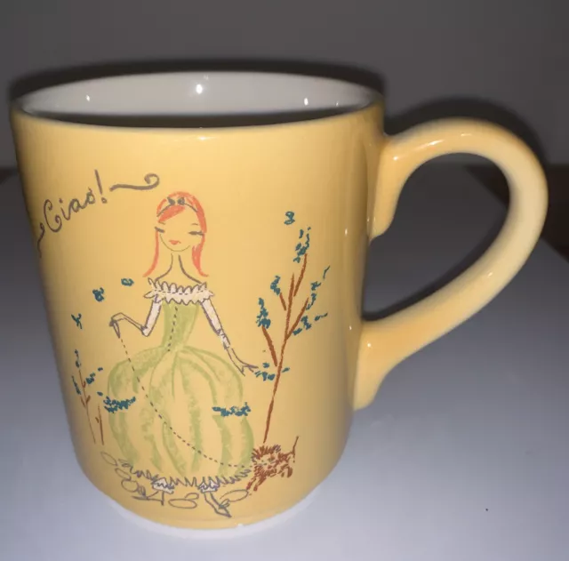 Yellow Porcelain Made In Portugal Coffee Mug