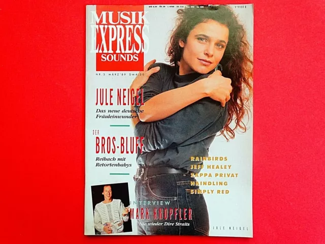 Zeitschrift: Musikexpress Sounds 3/1989 * Jule Neigel, Mark Knopfler * gebraucht