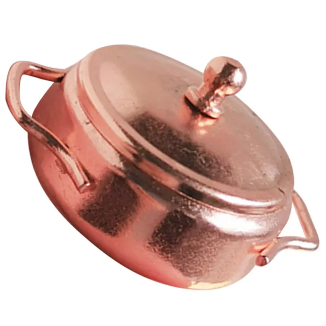 Miniature Soup/Stew Pots w/ Lids for Dollhouse Kitchen - DIY Micro World Toy