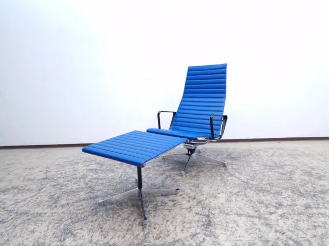 Hermann Miller Ea 124 Ea 125 Designer Chair Leather Chair Vitra Eames Blue#1