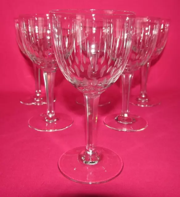 Série de 6 anciens verres à Porto vin blanc cristal Villeroy & Boch modèle Erika