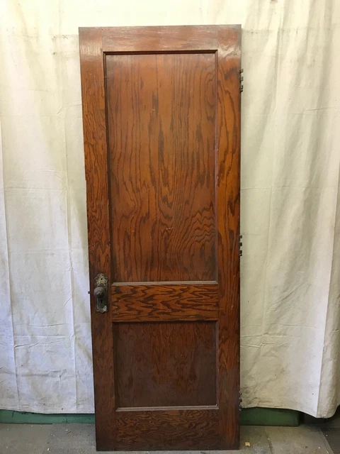 Single Salvaged Wood Architectural Interior Door Beautiful Hardware 30x84