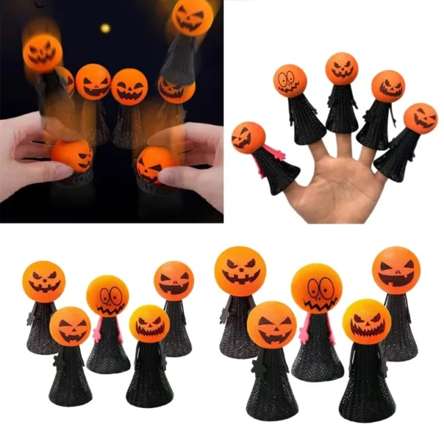 10pcs Funny Pumpkins Jumping Doll Finger Puppet Novelty Halloween Gift for Kid 2