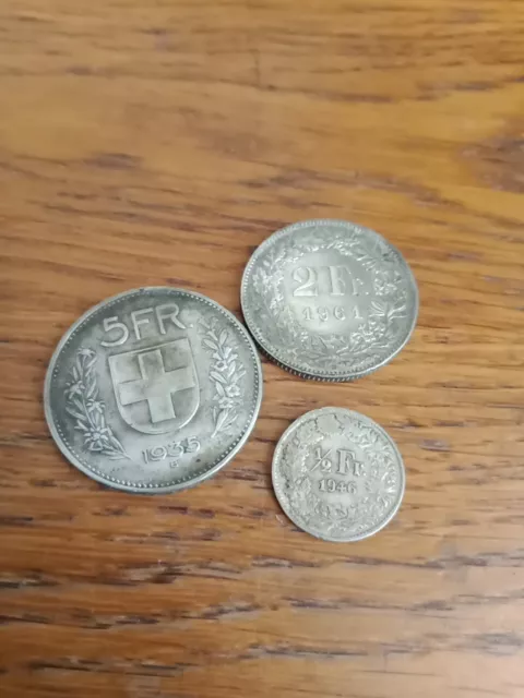 LOT monnaies argent suisse