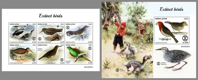 SIERRA LEONE 2023 MNH Ausgestorbene Vögel Extinct Birds #327