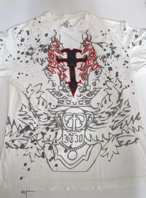 Rebel Spirit  t-shirt, Cross, Embelished, Embroidered, Large