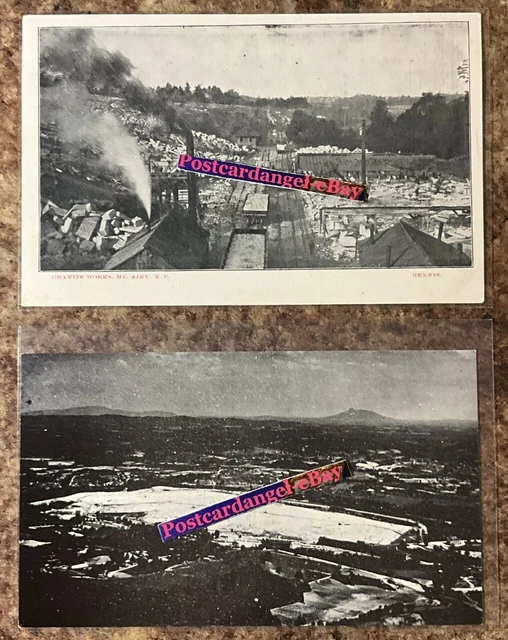 North Carolina Mt. Airy NC Postcards Lot of 2 Aerial Views Unposted NICE!