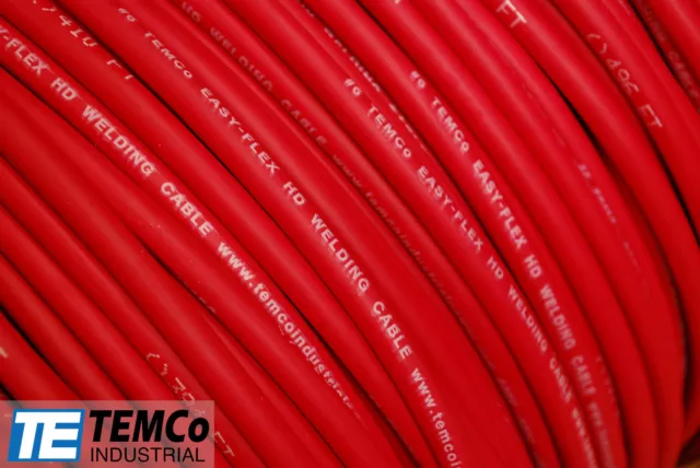 WELDING CABLE 6 AWG RED 20' FT BATTERY LEADS USA NEW Gauge Copper Solar