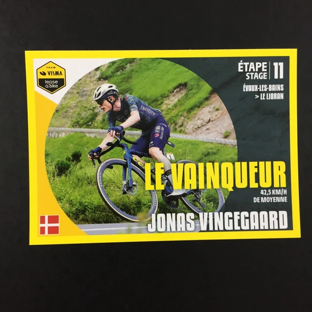 PANINI TOUR DE France 2022 Jonas Vingegaard Rookie Autocollant #215 Lot