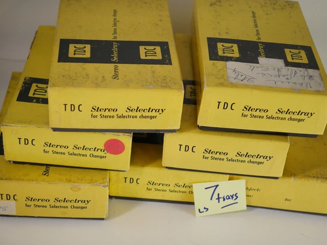 LOTE GRANDE de 7 bandejas deslizantes Selectron para proyección de proyector estéreo TDC
