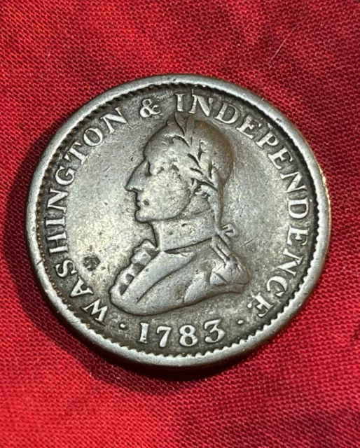 1783 Washington And Independence United States Colonial Token Cent “Red Book”