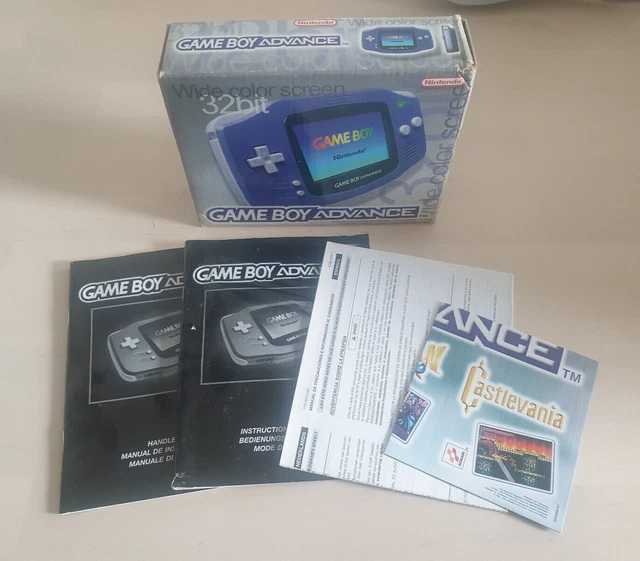 Boite vide Nintendo Game Boy Advance GBA Violette / Indigo