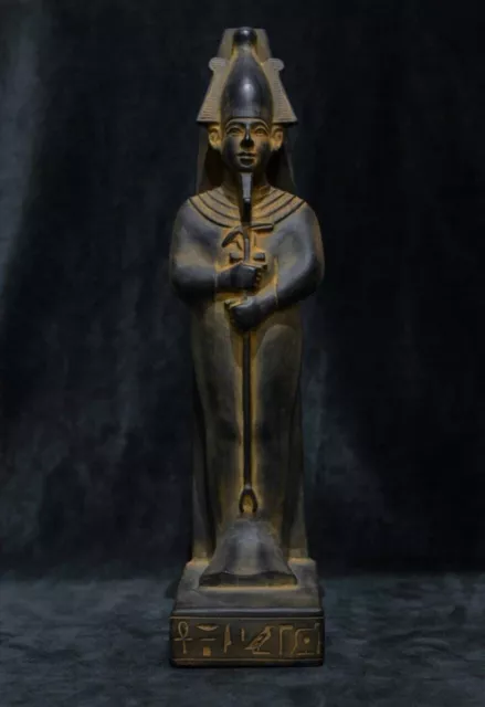 unique Statue Osiris lord of the dead large relief Sculpture black heavy solid
