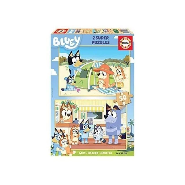 EDUCA - BLUEY Puzzle bois 2x50 EUR 25,20 - PicClick FR