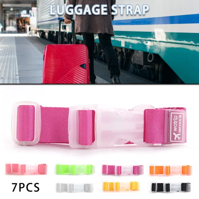 7pcs Luggage Case Straps Suitcase Clip Belt Buckle Travel Accessories Gift .x B