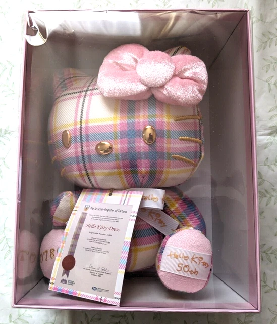 SANRIO HELLO KITTY Plush Dress Tartan Lochcarron 50th Anniversary 2024