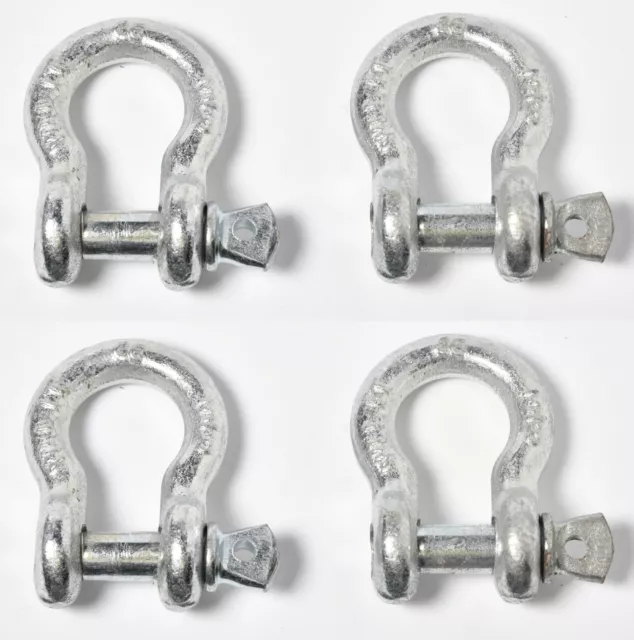 4x 1cm Schleife Fessel D-Ring W Clevis Schraube Pin Anker Feldherr 1 Tonne 998kg