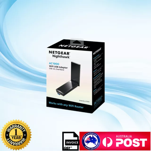 New Netgear A7000 AC1900 USB 3.0 Dual Band 1900Mbps WiFi Dongle Adapter