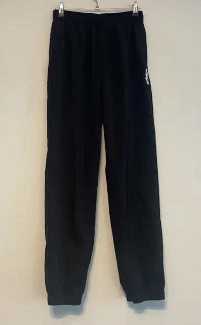 ADIDAS Boys Black Logo Spell Out Casual Pants Tracksuit Size 11-12 Years