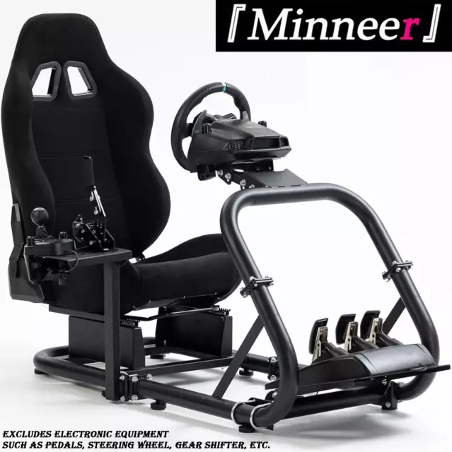 Minneer G29 Racing Simulator Cockpit Stand & Seat Fit Logitech G920 Fanatec Xbox