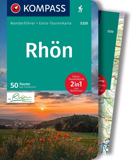 KOMPASS Wanderführer Rhön, 50 Touren Kay Tschersich