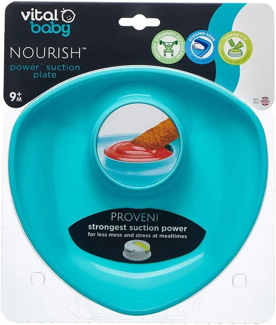 Vital Baby Nourish Power Suction Plate – Baby Led Weaning and Feeding Plate -