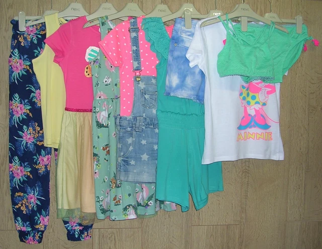 NEXT H&M GEORGE etc Girls Summer Bundle Tops Shorts Dress Trousers Age 8-9 134cm