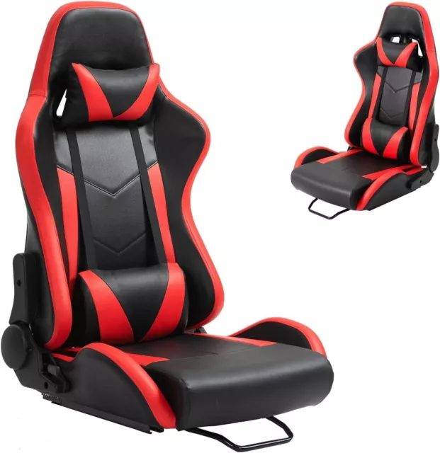 Dardoo Racing Game Seat mit verstellbarem Doppelschlitten Rot&Schwarz Game Chair