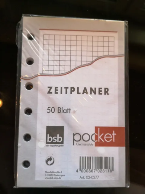 BSB Zeitplaner Pocket Notizen kariert 02-0277