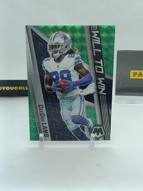 2022 Mosaic CeeDee Lamb Will To Win Green Prizm #WW-18 Dallas Cowboys
