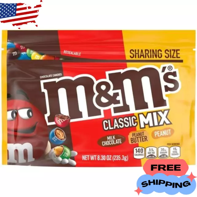 M&M's Mix Milk Chocolate Candy | Peanut & Butter Flavores