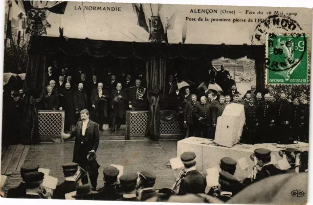 CPA Alencon (Orne) - Laying of the Hotel First Stone (250070)