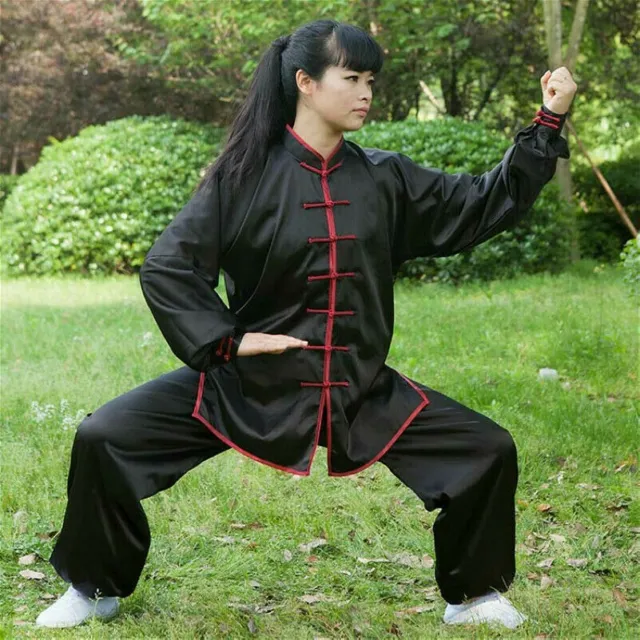 Damen Chinesisch Kung Fu Hemd und Hose Tai-Chi Anzug Wushu Uniform Kampfsport