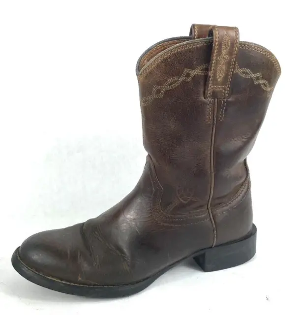 ARIAT BOOTS MENS 7.5 D Brown Leather Cowboy Western $49.81 - PicClick
