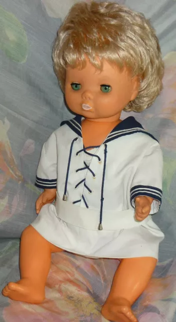 Große DDR Puppe 63cm groß  schöne Babypuppe Schlafaugen blond.Haar, RAR